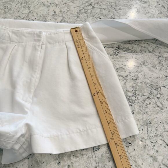 Tibi Shorts Women’s Size 2 White Cotton Tie High Waist - Picture 8 of 14
